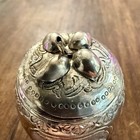 Vintage Chinese Pewter Engraved Dragon Secen Art Tea Caddy 2 75   