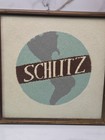 Rare Schlitz Beer Needlepoint Sign Framed Vintage 15x15  Cool Unique 