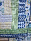 Pottery Barn Pb Teen Quilted Pillow Shams Blue Green Geometric Floral Set 2