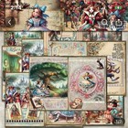 Vintage Alice In Wonderland Scrapbooking Craft Paper 15 Sheets 