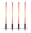 Rockville 4x Rock Saber 23 Hour Battery Dj stage Tube Lights wireless Dmx bag