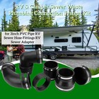 Rv   Camper Sewer Waste Plumbing Kit W  Slip Fit Coupling Adapter for 3 pvc Pipe