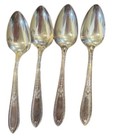 Vintage Wm  Rogers   Son Silver-plated Flatware Set With Ornate Floral Design