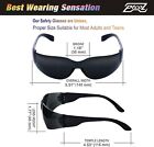 28 Pack Safety Glasses  bulk Pack Of 24 4  Unisex Black Tinted Anti-scratch Prot