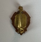 Vintage Catholic Rose Gold Tone Sacred Heart Enamel Lapel Pin