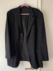 Vintage Armani Collezioni Made In Italy Navy Black Textured Blazer Sport Coat