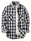 New Mens Flannel Plaid Shirt Long Sleeve Button Down Casual Business Cotton Top