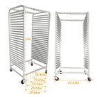 25 Pan End Load Bun Commercial Dough Baking Full Sheet Bakers Bakery Rack