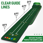 Golf Putting Mat Putting Green Indoor   Outdoor With Ball Return And 3 Holes Imp
