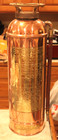 Antique Vintage  sos Defender  Copper Brass Fire Extinguisher-polished