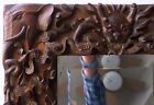 Vintage Or Antique Carved Wood Asian Mirror W dragon Birds Elephants Thailand 
