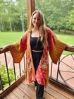 5 Pcs Lot Indian Cotton Vintage Handmade Women Wear Long Kantha Jacket Coat