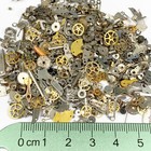 30 Grams 50 Gears 25 Wheels 2 Glass Bottles Steampunk Watch Parts Watchmaker Lot
