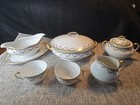 Czech Celebrate Porcelain Covered Veg Server  Sugar  Creamer  Gravy Boat  2 Cups