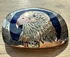 American Bald Eagle Belt Buckle  Handcrafted German Silver Vintage