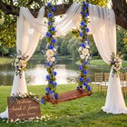 2x Wooden Tree Swings For Adults  24x10  Heavy Duty 500lb  Flower Accents