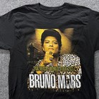 Hanes T-shirt Mens Size Large Black Bruno Mars 24k Magic World Tour 2017 Graphic