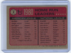 1981 Brewers Ben Oglivie Signed Card Hr Leaders Topps  2 Auto Autographed 41 Hr