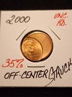  35  Off-center Struck  2000 Lincoln Memorial Cent Error Beauty 