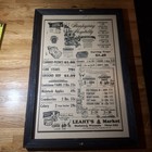 Framed 1960 Leahy s Market Flyer Ad Shullsburg Wisconsin Thanksgiving Prices
