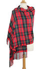 Cashmere Feel Blanket Scarf Large Scottish Tartan Plaid Shawl Wrap Winter Warm