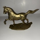 Vintage Solid Brass Horse Statue 9   Large Mcm Prancing Dressage  Figurine Nj Co