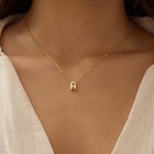 Cueziy Bubble Gold Letter Necklace Initial Necklaces For Women Dainty Persona   