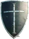 Medieval Templar Cross Shield Combat Ready Battle Armor Shield Rustic