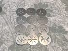 Oxo Cookie Press Disks Christmas Set 18 Ct  Stainless Steel   Plastic Case