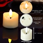 12 Pack Flameless Votive Candles With Long Lasting Battery Operated Led Tea L   