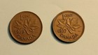 1937 - 1939 Canadian Pennies One Cent Coins 