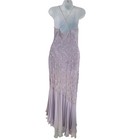 Vtg Y2k Adrianna Papell Blink Silk Lilac Gown Glamour Dress Aso Uptown Girls