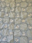 Vintage Baby Quilt Top Blanket Animals 34x41    Blue White Nursery New Mom Gift