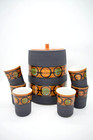 Vintage D  mler   Breiden Fat Lava 6 Cup And Bowl Set Made In West Germany