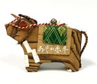 Japanese Kokeshi Doll Vtg Zodiac Symbol Cow Ox  Animal Figure Cryptomeria Wooden