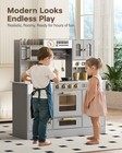 Wooden Play Kitchen For Kids Ages 3-8 With Lights   Sounds  Pretend Play Kitc   