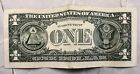  1 One Dollar Bill Error - Misaligned   Misprint Off Center Note Frn 2017 A