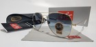 New Ray-ban Rb3025 Aviator Pilot Sunglasses Gold Frame Gradient Blue Lens  58mm