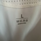 Cycling Bib Pant L White Padded Solid Unisex Adults 3 4 Length Cropped Biking