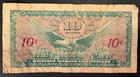 Mpc 10c Ten Cents Military Payment Certificate Series 641 Serial J17548000j