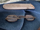 Antique 19th Century Sliding Temple Eyeglasses Spectacles 1873 W Metal Case