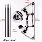 9 5  Mini Compound Bow And Arrow Set W  12 Arrows Mini Archery Bow Practice Set