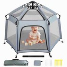 Baby Playpen Pop-up Tent Outdoor Indoor Play Tent For Beach W  Canopy Travel Bag