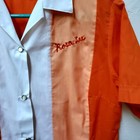 Bowling Shirt Vintage 60s Orange White Pearl Buttons Embroidered Name Costume