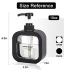 Stylish Black Soap Dispenser  Hand Dish Liquid Pump Bottle With Durable Design 