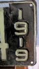 Antique Vintage North Dakota Metal License Plate 1919