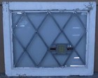 Hand Painted Abstract Old English Leaded Stained Glass Window 20 5  X 17 