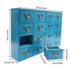 16 Drawer Apothecary Cabinet Library Card Catalog Cabinet Tabletop Vintage Apot