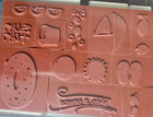 Stampin  Up  Life s A Breeze Rubber Stamp Set Of 13 Summer Theme Wood Stamps New