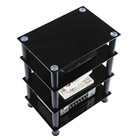 Video Audio Tower Storage Stand 4-shelf Stereo Equipment Cabinet Table